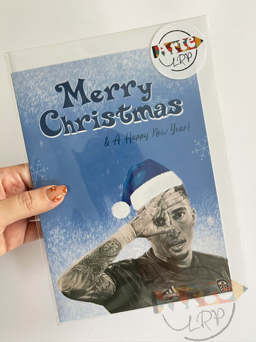 LEEDS UNITED RAPHINHA CHRISTMAS CARD (WITH ENVELOPE)