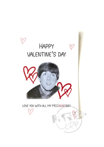 Paul McCartney The Beatles Valentine's card (WITH ENVELOPE)