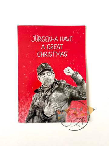 A5 Jurgen Klopp Liverpool Christmas Card (With Envelope)