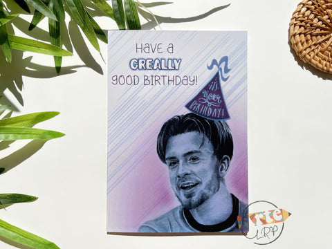 A5 JACK GREALISH BIRTHDAY CARD (WITH ENVELOPE)