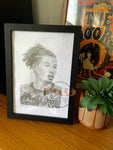 Framed Kalvin Phillips Original A4 pencil drawing