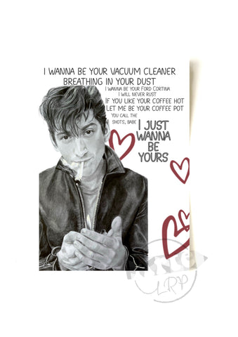 Alex Turner Arctic Monkeys Valentine's card (WITH ENVELOPE)
