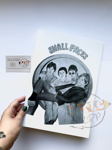 Small Faces - A4 Limited Edition Print