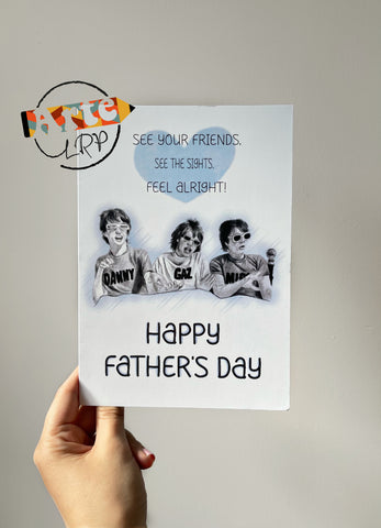 A5 90’s Supergrass Father’s Day Card (With Envelope)