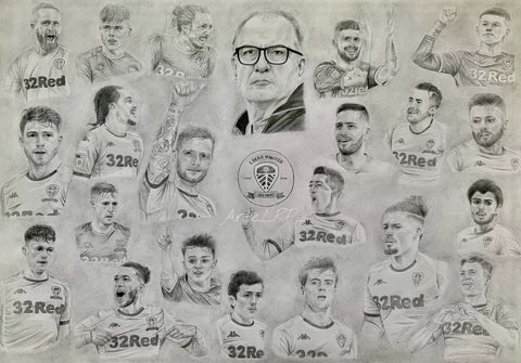 Leeds United Champions 19/20 - A3 Limited Edition Print
