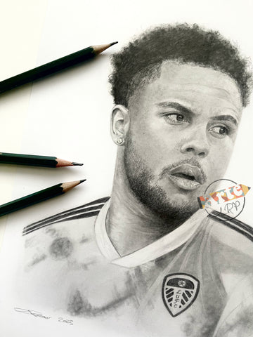 Framed Weston McKennie Original A4 pencil drawing