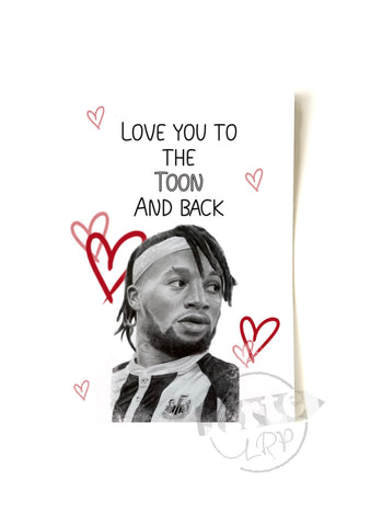 Newcastle United Saint Maximin Valentine's card (WITH ENVELOPE)