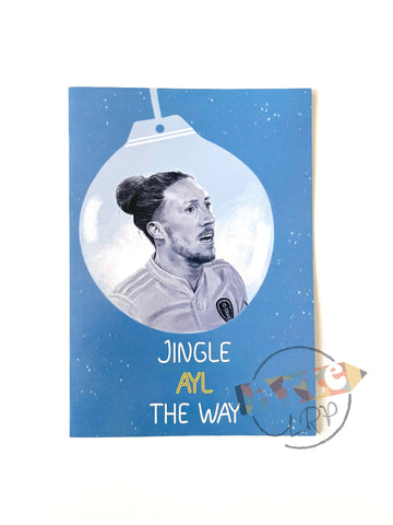 A5 Luke Ayling Leeds United LUFC Christmas Card (With Envelope)